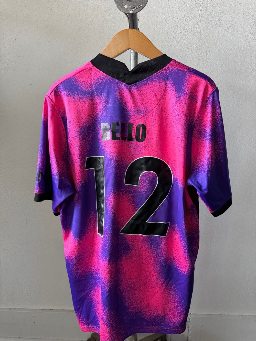 Paris Saint Germain Soccer Futbol Bello Pink Purple Jersey Large - Picture 3 of 3